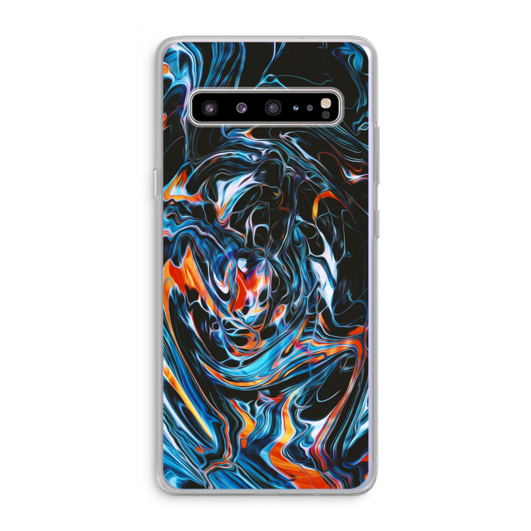 CaseCompany Black Unicorn: Samsung Galaxy S10 5G Transparant Hoesje