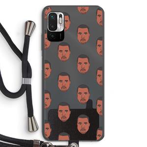 CaseCompany Kanye Call Me℃: Xiaomi Redmi Note 10 5G Transparant Hoesje met koord