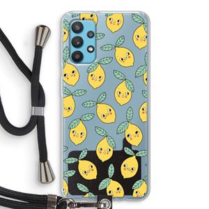 CaseCompany Citroenen: Samsung Galaxy A32 4G Transparant Hoesje met koord