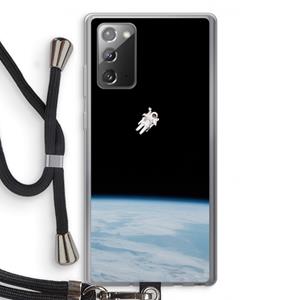 CaseCompany Alone in Space: Samsung Galaxy Note 20 / Note 20 5G Transparant Hoesje met koord
