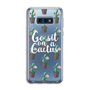CaseCompany Cactus quote: Samsung Galaxy S10e Transparant Hoesje