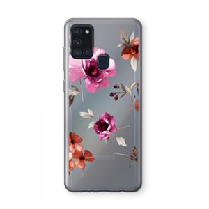 CaseCompany Geschilderde bloemen: Samsung Galaxy A21s Transparant Hoesje