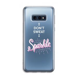 CaseCompany Sparkle quote: Samsung Galaxy S10e Transparant Hoesje
