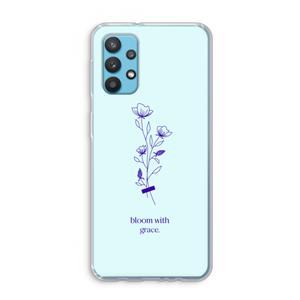 CaseCompany Bloom with grace: Samsung Galaxy A32 4G Transparant Hoesje