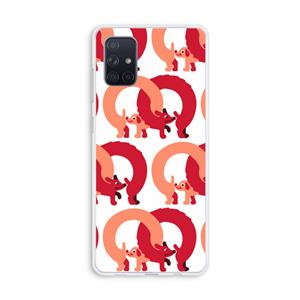 CaseCompany Dogs: Galaxy A71 Transparant Hoesje