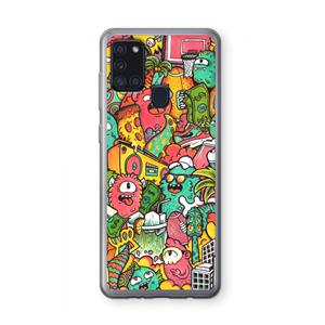 CaseCompany Vexx City: Samsung Galaxy A21s Transparant Hoesje