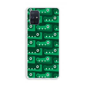 CaseCompany Crocs: Galaxy A71 Transparant Hoesje
