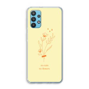 CaseCompany No rain no flowers: Samsung Galaxy A32 4G Transparant Hoesje