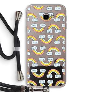 CaseCompany Regenboog: Samsung Galaxy J4 Plus Transparant Hoesje met koord