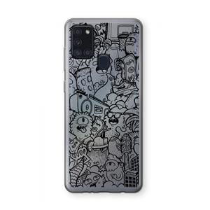CaseCompany Vexx Black City : Samsung Galaxy A21s Transparant Hoesje