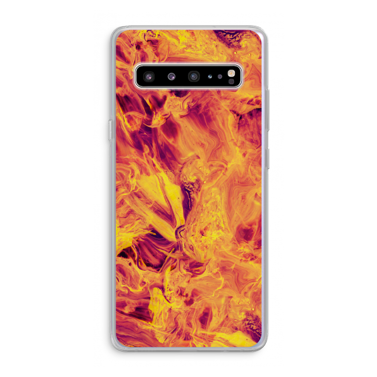 CaseCompany Eternal Fire: Samsung Galaxy S10 5G Transparant Hoesje