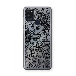 CaseCompany Vexx Black Mixtape: Samsung Galaxy A21s Transparant Hoesje