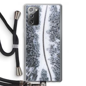 CaseCompany Snøfall: Samsung Galaxy Note 20 / Note 20 5G Transparant Hoesje met koord