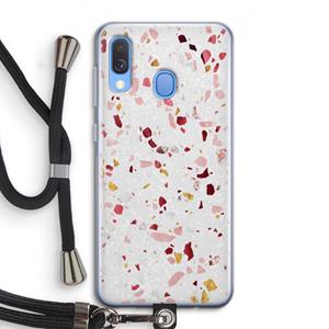 CaseCompany Terrazzo N°9: Samsung Galaxy A40 Transparant Hoesje met koord