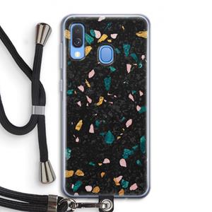 CaseCompany Terrazzo N°10: Samsung Galaxy A40 Transparant Hoesje met koord
