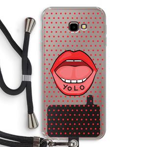 CaseCompany Yolo Denise: Samsung Galaxy J4 Plus Transparant Hoesje met koord