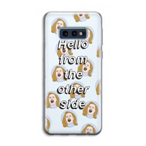 CaseCompany Hello: Samsung Galaxy S10e Transparant Hoesje