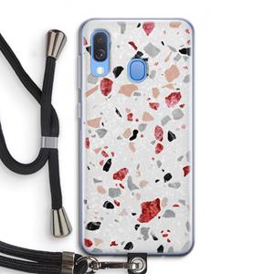 CaseCompany Terrazzo N°12: Samsung Galaxy A40 Transparant Hoesje met koord