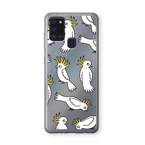 CaseCompany Papegaai: Samsung Galaxy A21s Transparant Hoesje