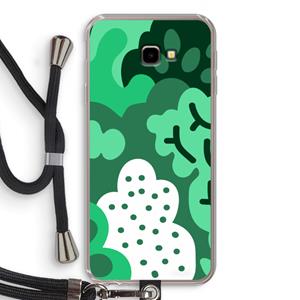 CaseCompany Bushes: Samsung Galaxy J4 Plus Transparant Hoesje met koord