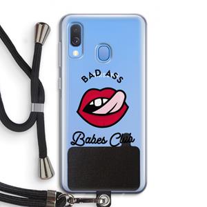 CaseCompany Badass Babes Club: Samsung Galaxy A40 Transparant Hoesje met koord