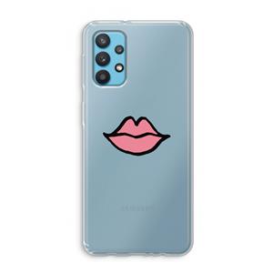 CaseCompany Kusje: Samsung Galaxy A32 4G Transparant Hoesje