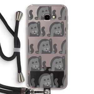 CaseCompany Cats: Samsung Galaxy J4 Plus Transparant Hoesje met koord