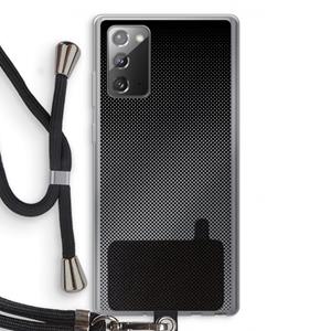 CaseCompany Musketon Halftone: Samsung Galaxy Note 20 / Note 20 5G Transparant Hoesje met koord