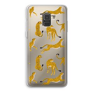 CaseCompany Luipaard: Samsung Galaxy A8 (2018) Transparant Hoesje