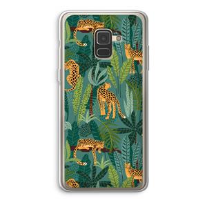 CaseCompany Luipaard 2: Samsung Galaxy A8 (2018) Transparant Hoesje