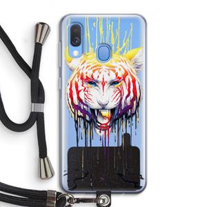 CaseCompany Fading: Samsung Galaxy A40 Transparant Hoesje met koord