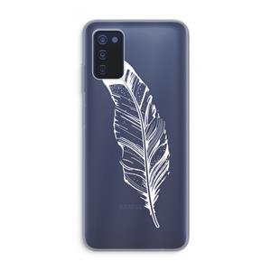CaseCompany Pluim: Samsung Galaxy A03s Transparant Hoesje