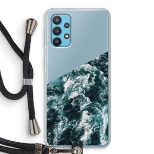 CaseCompany Zee golf: Samsung Galaxy A32 4G Transparant Hoesje met koord