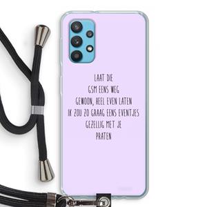 CaseCompany GSM: Samsung Galaxy A32 4G Transparant Hoesje met koord