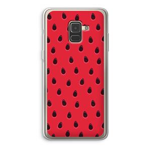 CaseCompany Watermelon: Samsung Galaxy A8 (2018) Transparant Hoesje