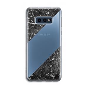 CaseCompany Zwart marmer: Samsung Galaxy S10e Transparant Hoesje