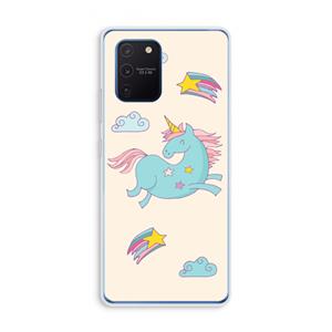 CaseCompany Vliegende eenhoorn: Samsung Galaxy Note 10 Lite Transparant Hoesje