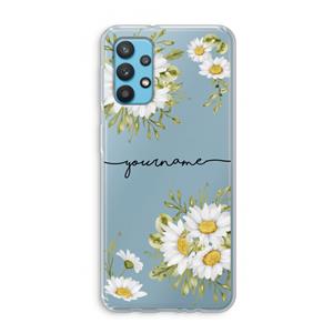 CaseCompany Daisies: Samsung Galaxy A32 4G Transparant Hoesje