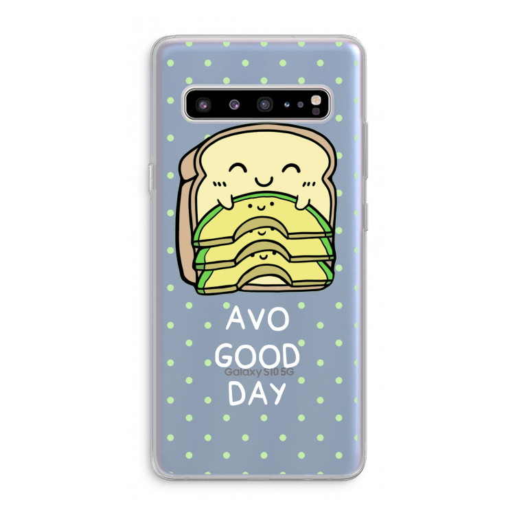 CaseCompany Avo Good Day: Samsung Galaxy S10 5G Transparant Hoesje