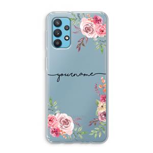 CaseCompany Rozen: Samsung Galaxy A32 4G Transparant Hoesje