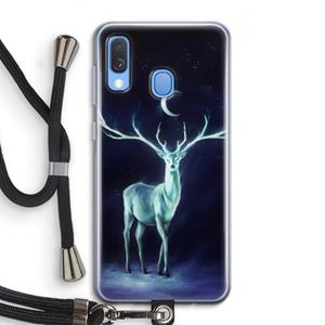 CaseCompany Nightbringer: Samsung Galaxy A40 Transparant Hoesje met koord