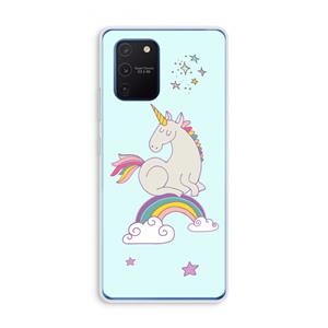 CaseCompany Regenboog eenhoorn: Samsung Galaxy Note 10 Lite Transparant Hoesje