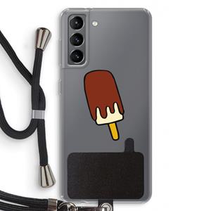 CaseCompany Frisco: Samsung Galaxy S21 Transparant Hoesje met koord