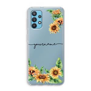 CaseCompany Zonnebloemen: Samsung Galaxy A32 4G Transparant Hoesje
