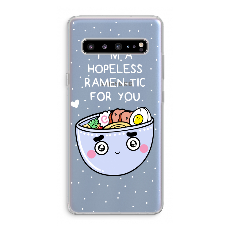 CaseCompany I'm A Hopeless Ramen-Tic For You: Samsung Galaxy S10 5G Transparant Hoesje