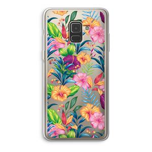 CaseCompany Tropisch 2: Samsung Galaxy A8 (2018) Transparant Hoesje
