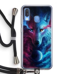 CaseCompany Where Light And Dark Meet: Samsung Galaxy A40 Transparant Hoesje met koord