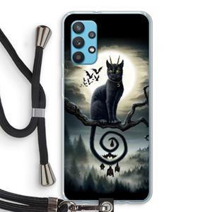 CaseCompany Moonlight Companions: Samsung Galaxy A32 4G Transparant Hoesje met koord
