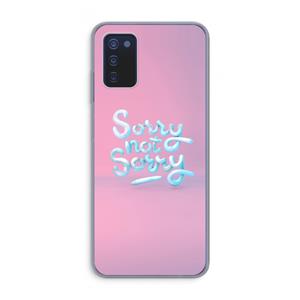 CaseCompany Sorry not sorry: Samsung Galaxy A03s Transparant Hoesje