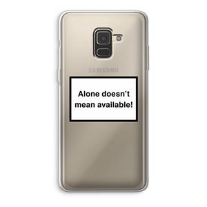 CaseCompany Alone: Samsung Galaxy A8 (2018) Transparant Hoesje